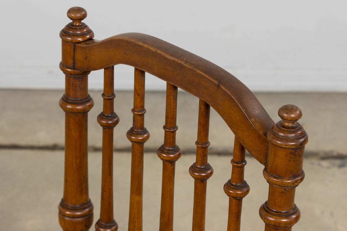 Late 19th Century French Louis XIII Style Dining Chairs W/ Cane Seats - Set of 6