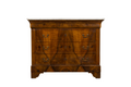 19th Century French Louis Philippe Walnut Chest of Drawers W/ Carrara Marble