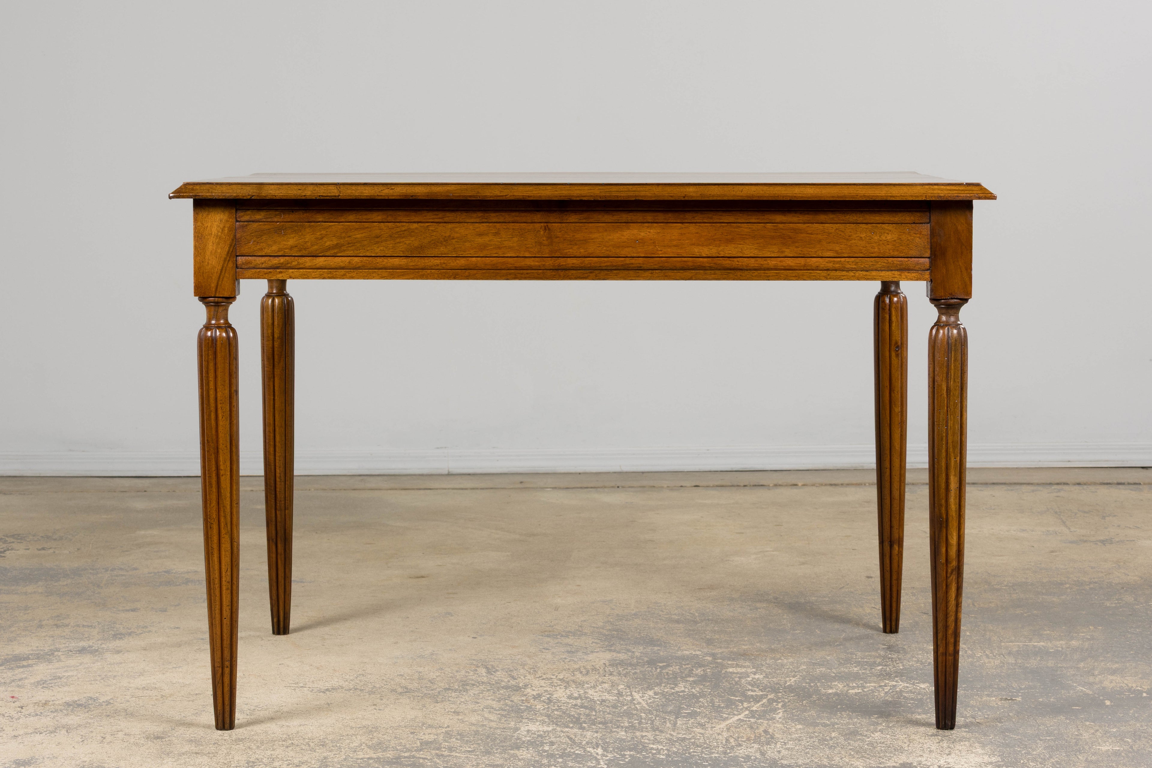 1920s French Art Deco Walnut Writing Table