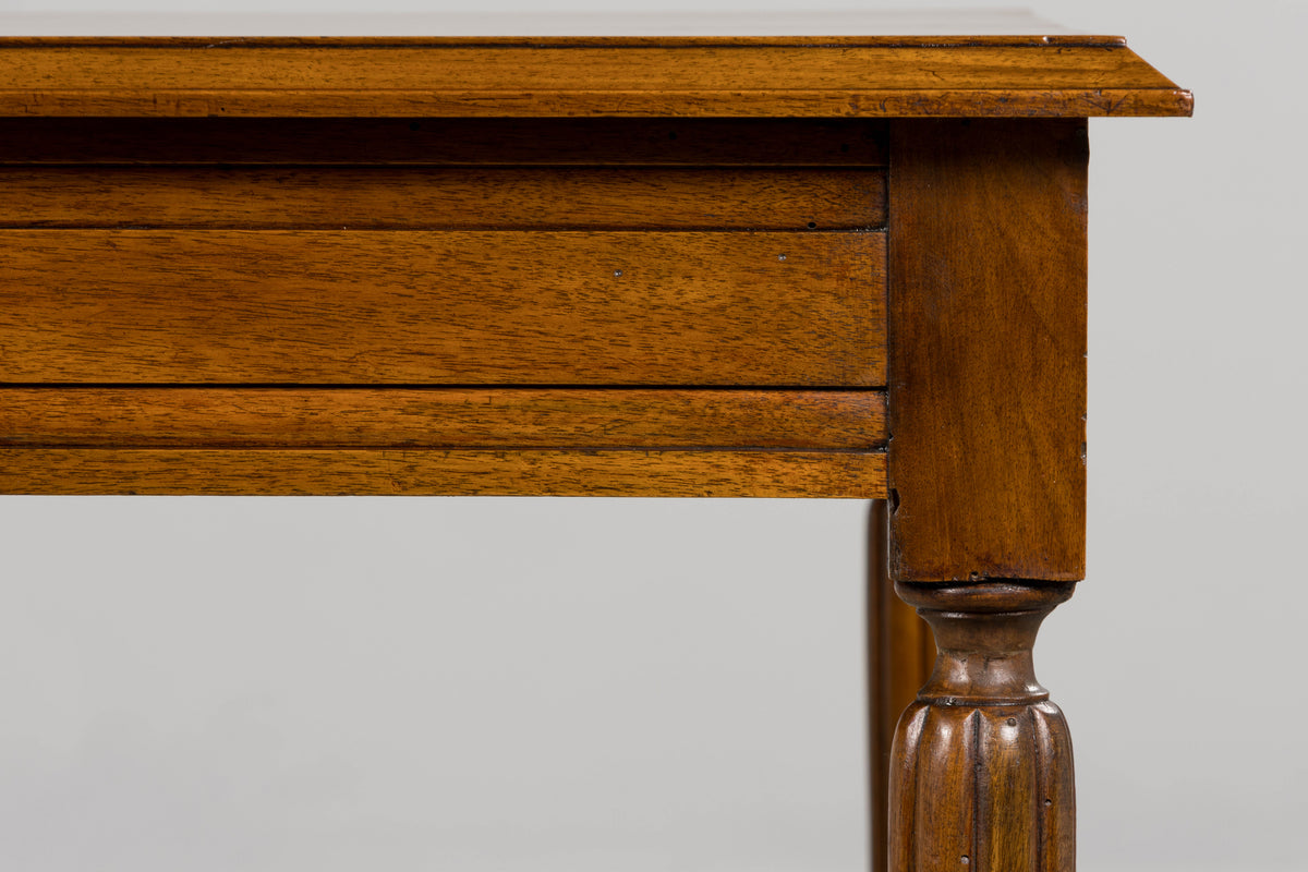1920s French Art Deco Walnut Writing Table