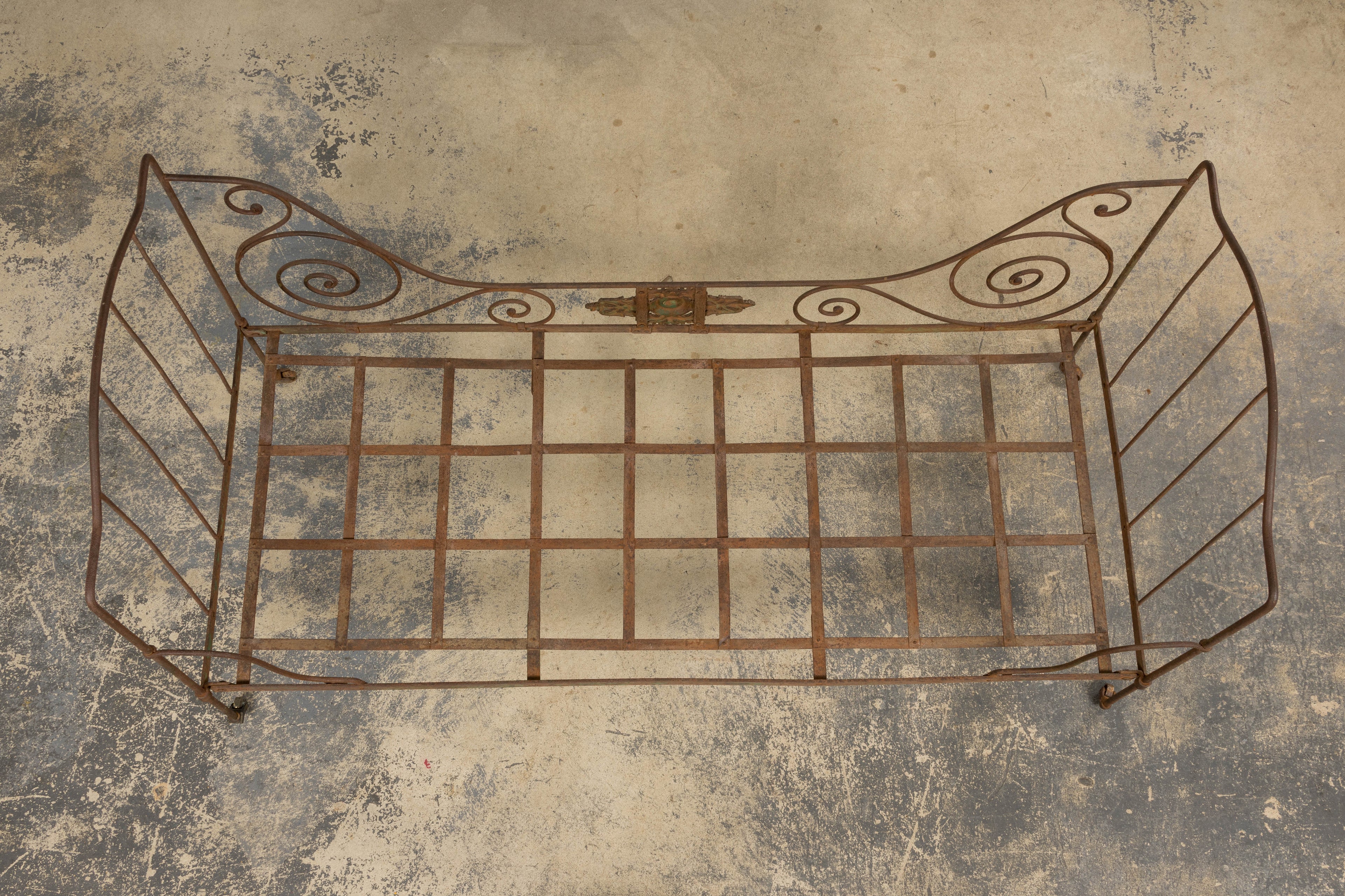 19th Century French Napoleon III Wrought Iron Outdoor Daybed