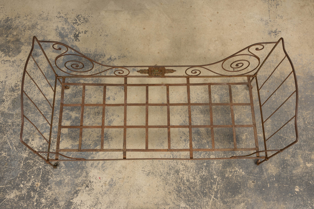 19th Century French Napoleon III Wrought Iron Outdoor Daybed