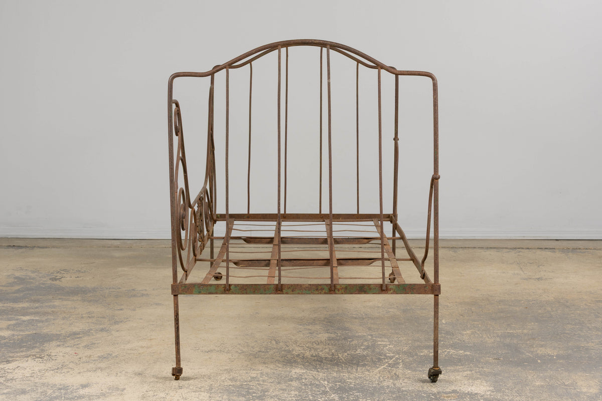 19th Century French Napoleon III Wrought Iron Outdoor Daybed