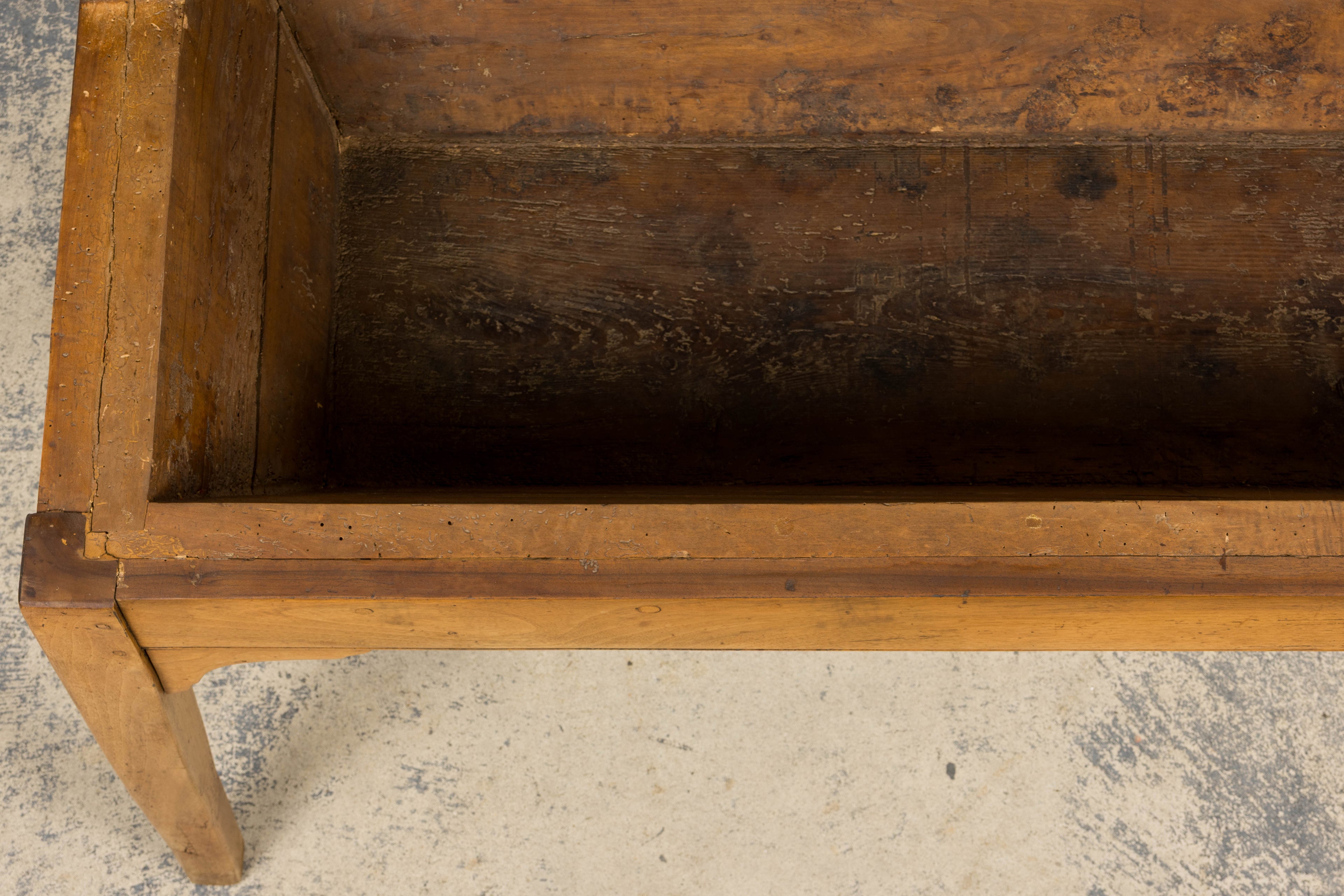 Early 19th Century French Provincial Fruitwood Petrin Dough Table