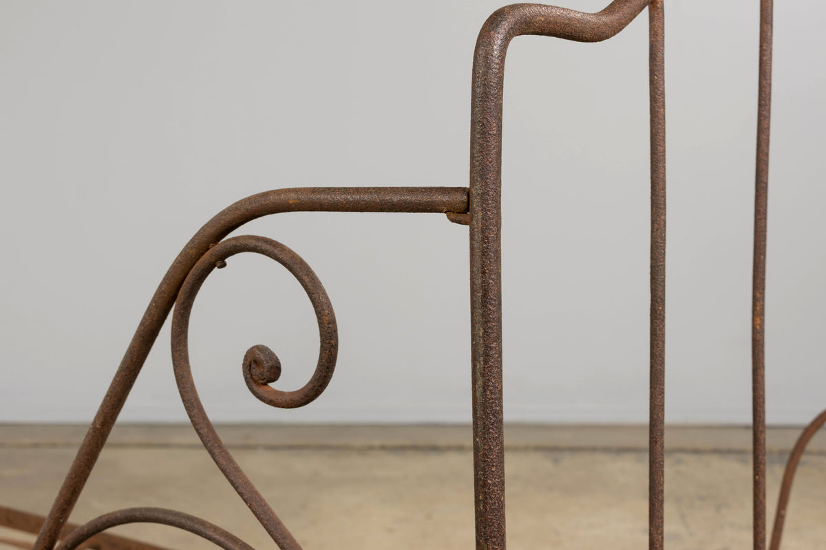 19th Century French Napoleon III Wrought Iron Outdoor Daybed