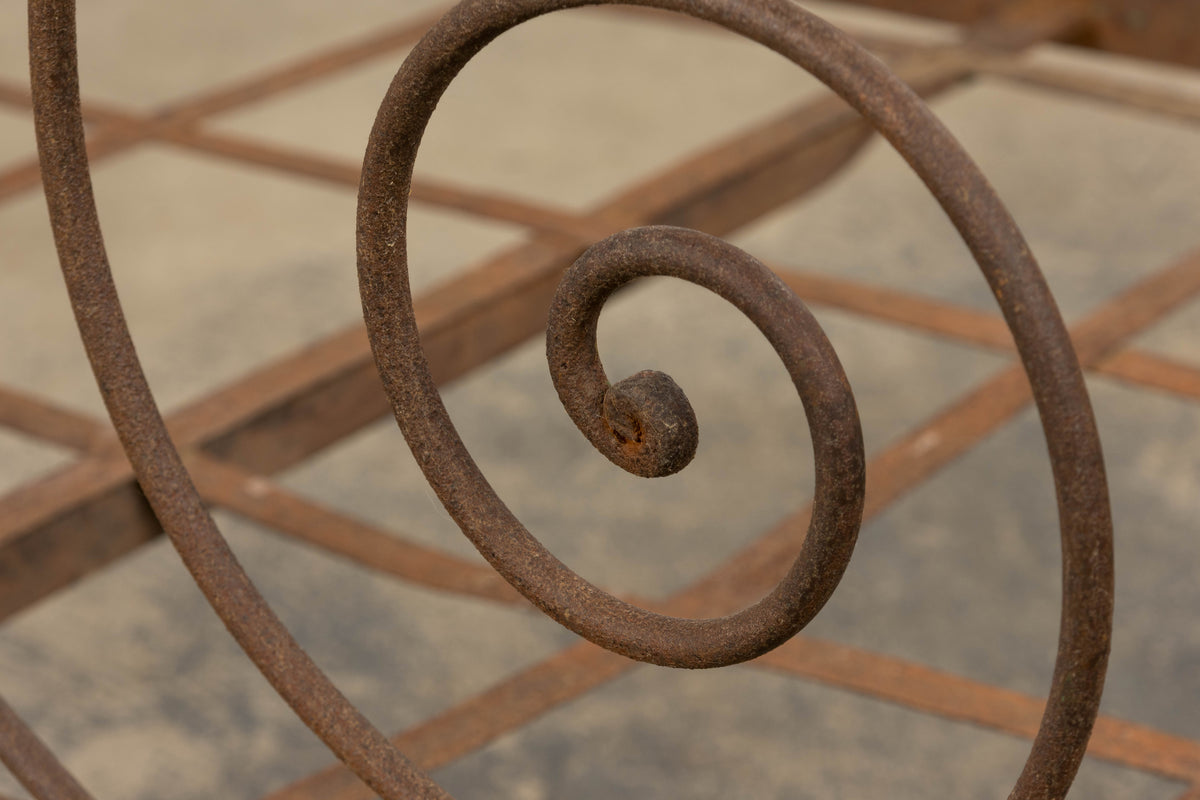 19th Century French Napoleon III Wrought Iron Outdoor Daybed