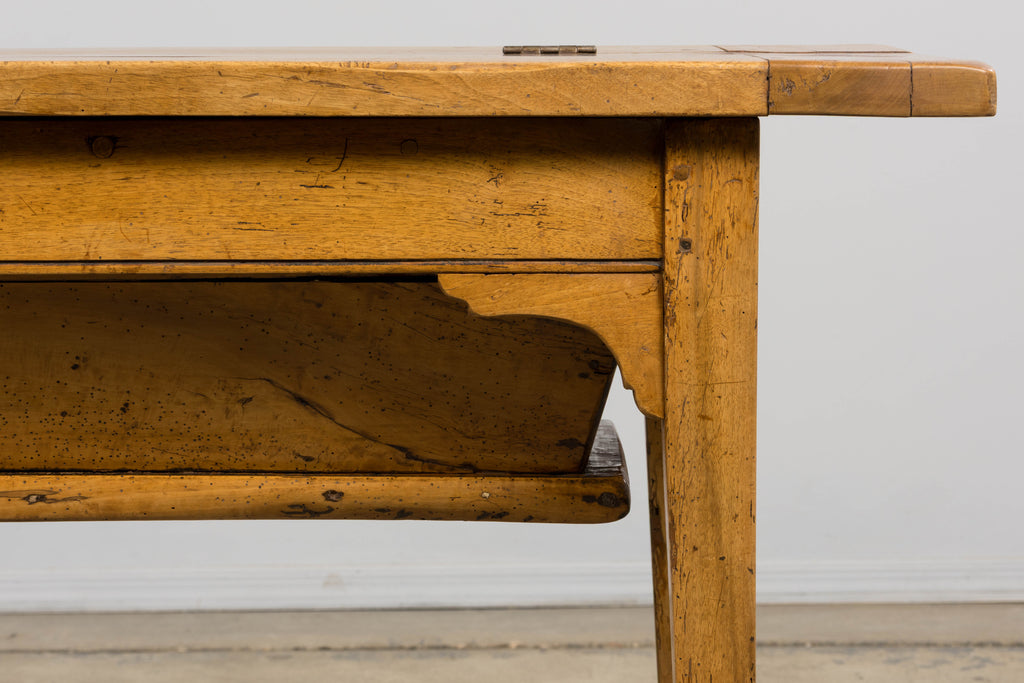 Early 19th Century French Provincial Fruitwood Petrin Dough Table