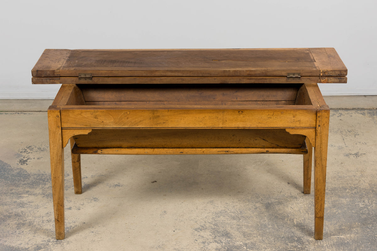 Early 19th Century French Provincial Fruitwood Petrin Dough Table