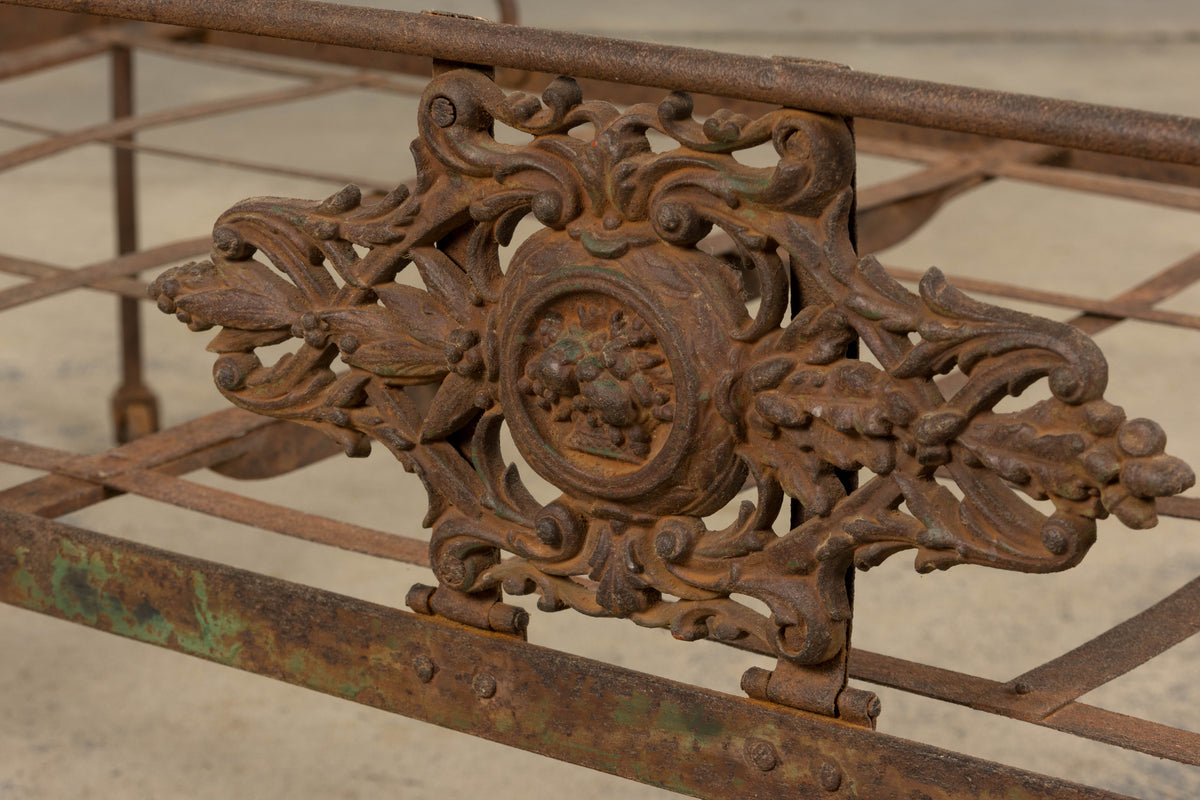 19th Century French Napoleon III Wrought Iron Outdoor Daybed