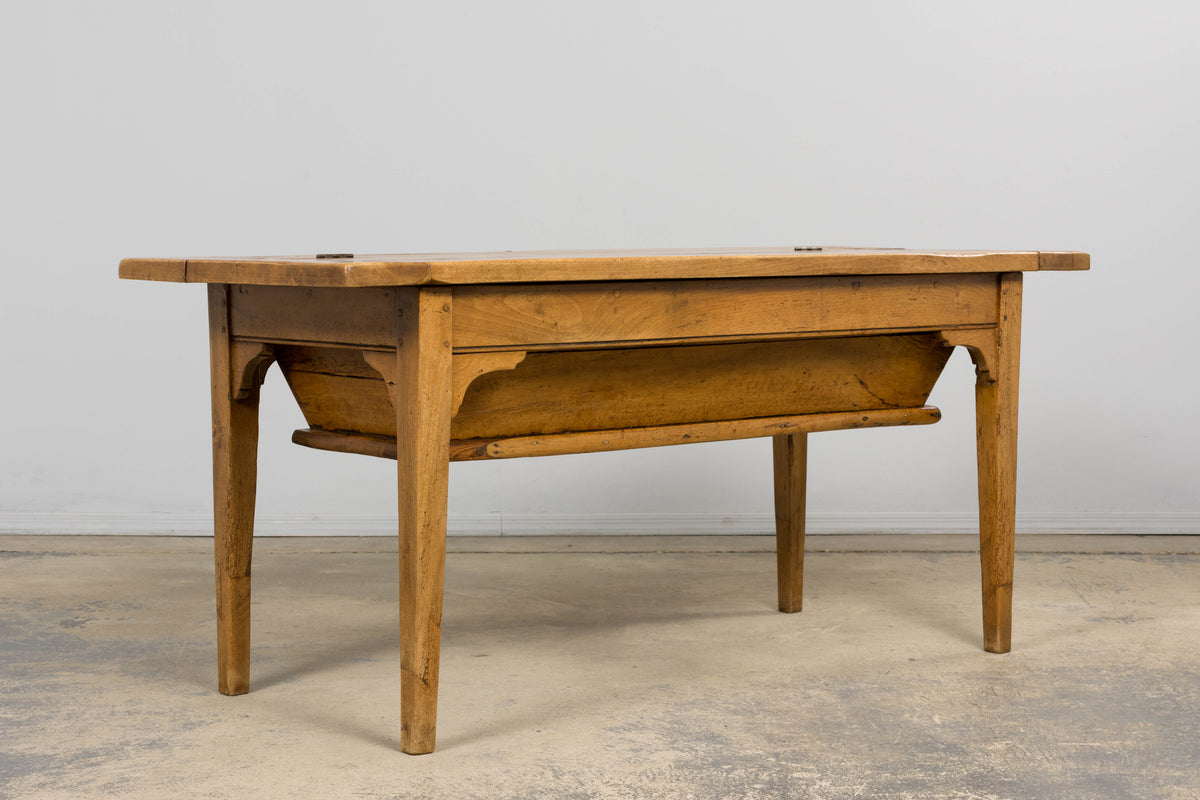 Early 19th Century French Provincial Fruitwood Petrin Dough Table