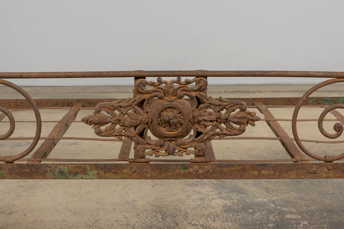 19th Century French Napoleon III Wrought Iron Outdoor Daybed