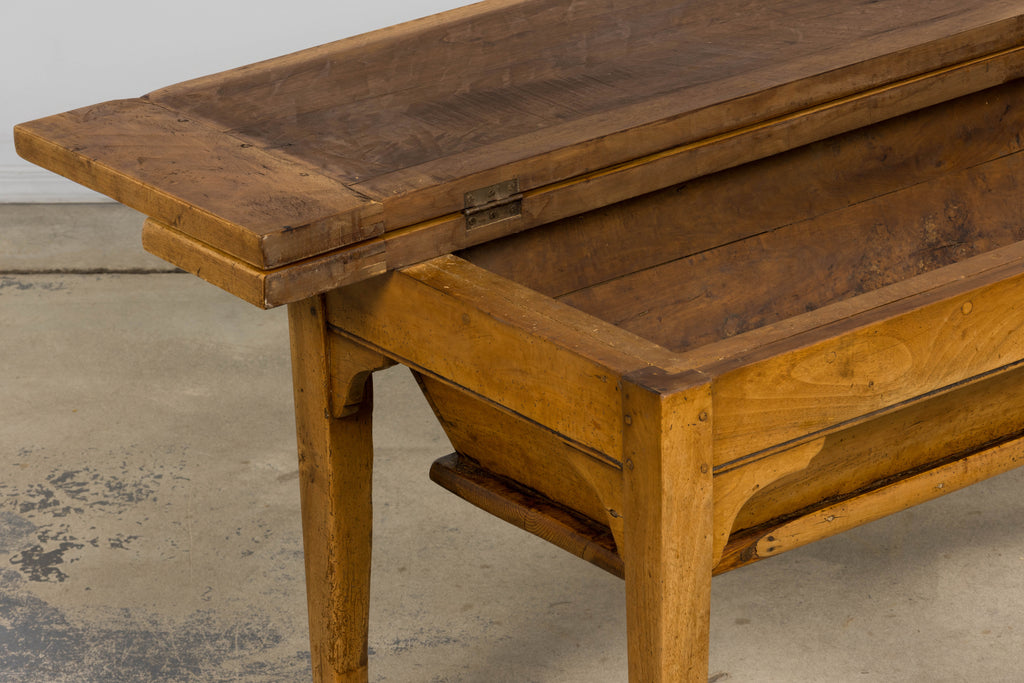 Early 19th Century French Provincial Fruitwood Petrin Dough Table