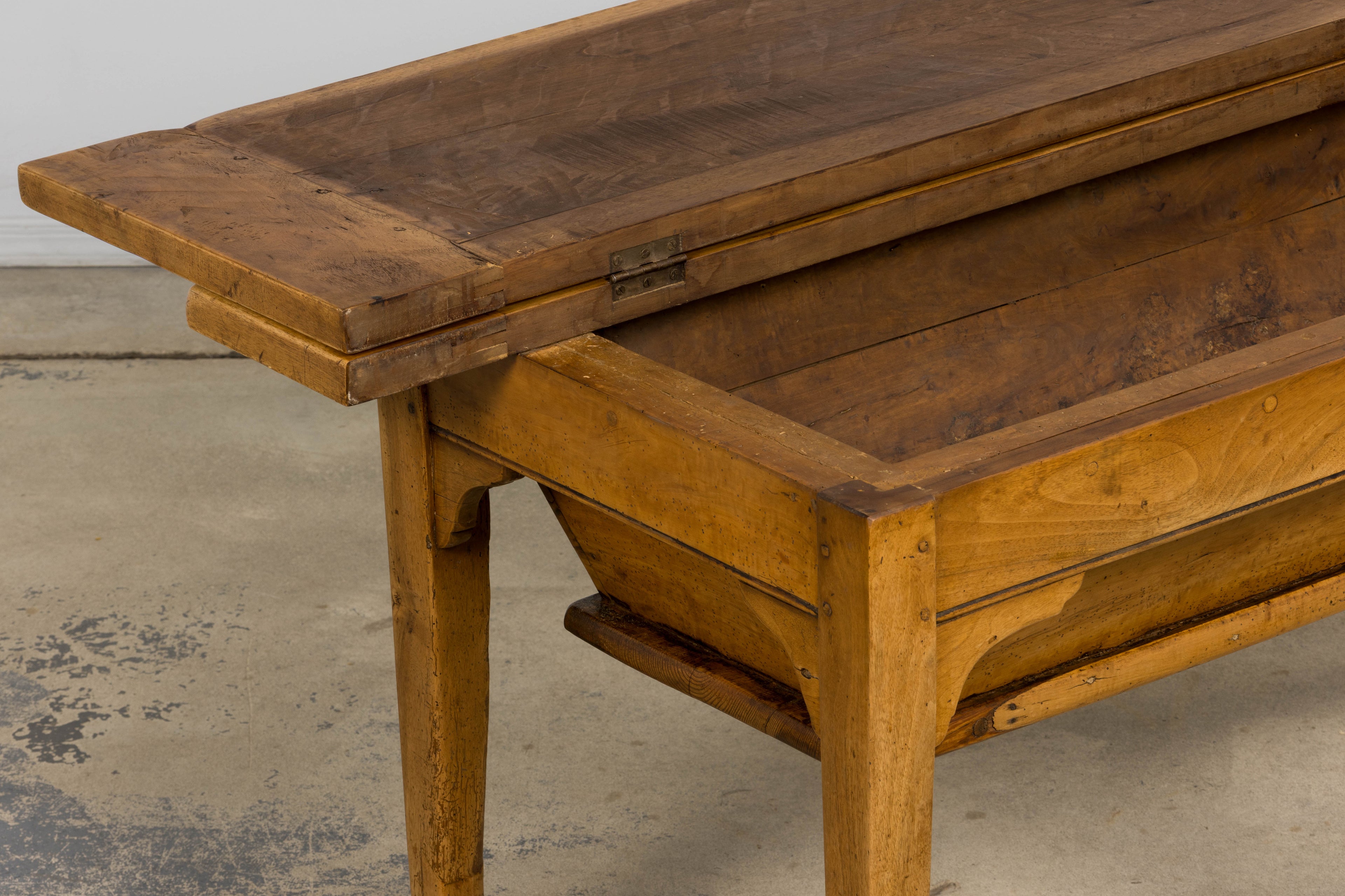Early 19th Century French Provincial Fruitwood Petrin Dough Table