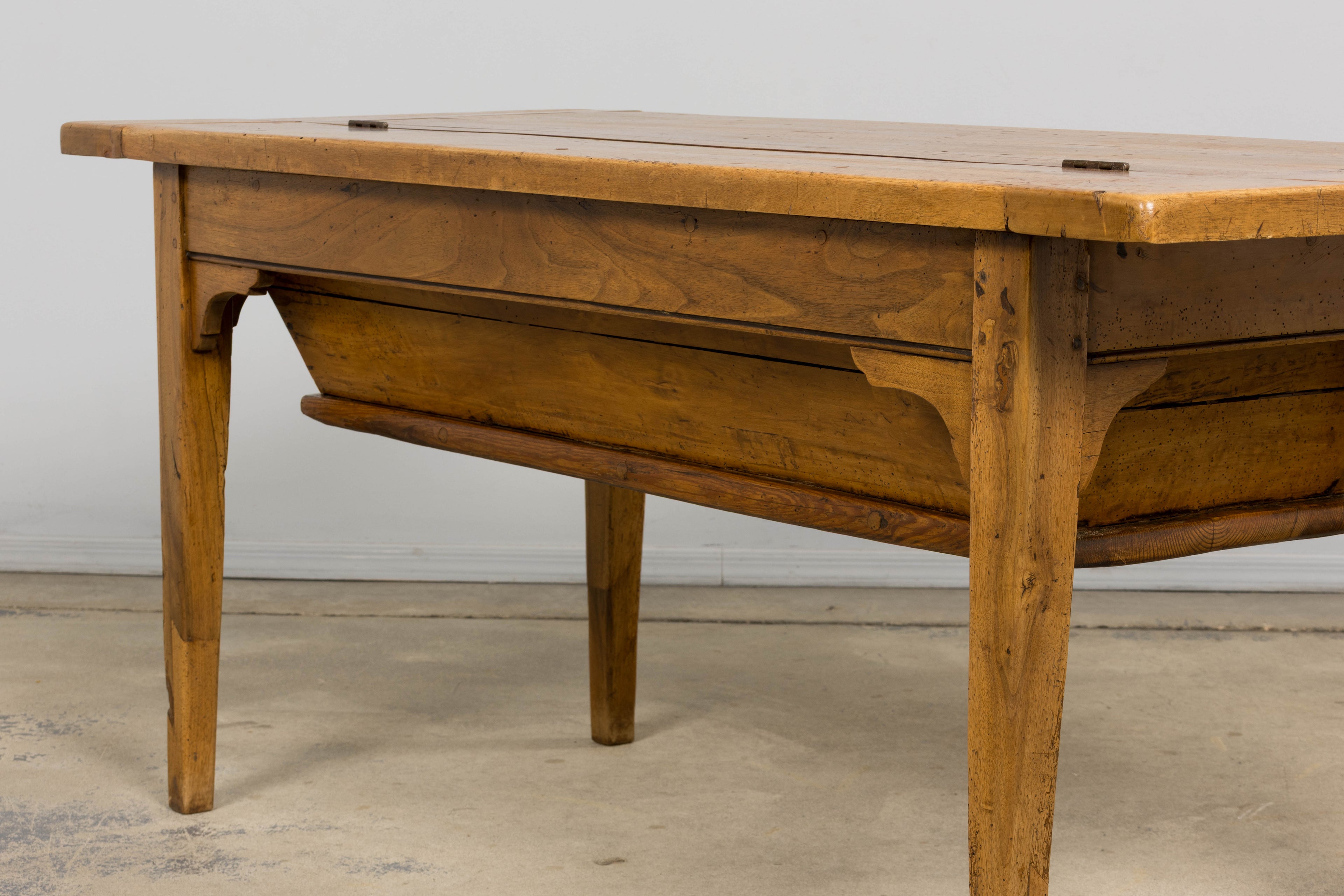 Early 19th Century French Provincial Fruitwood Petrin Dough Table
