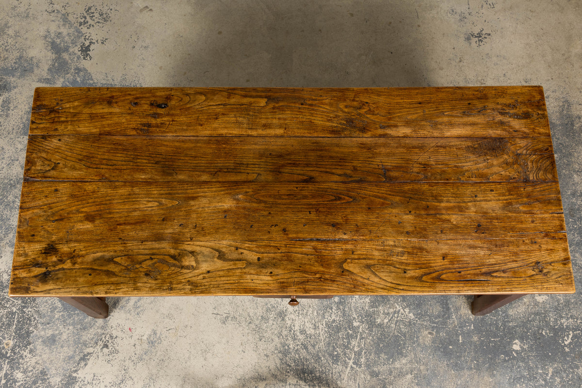Early 19th Century French Provincial Farmhouse Mixed Wood Trestle Table