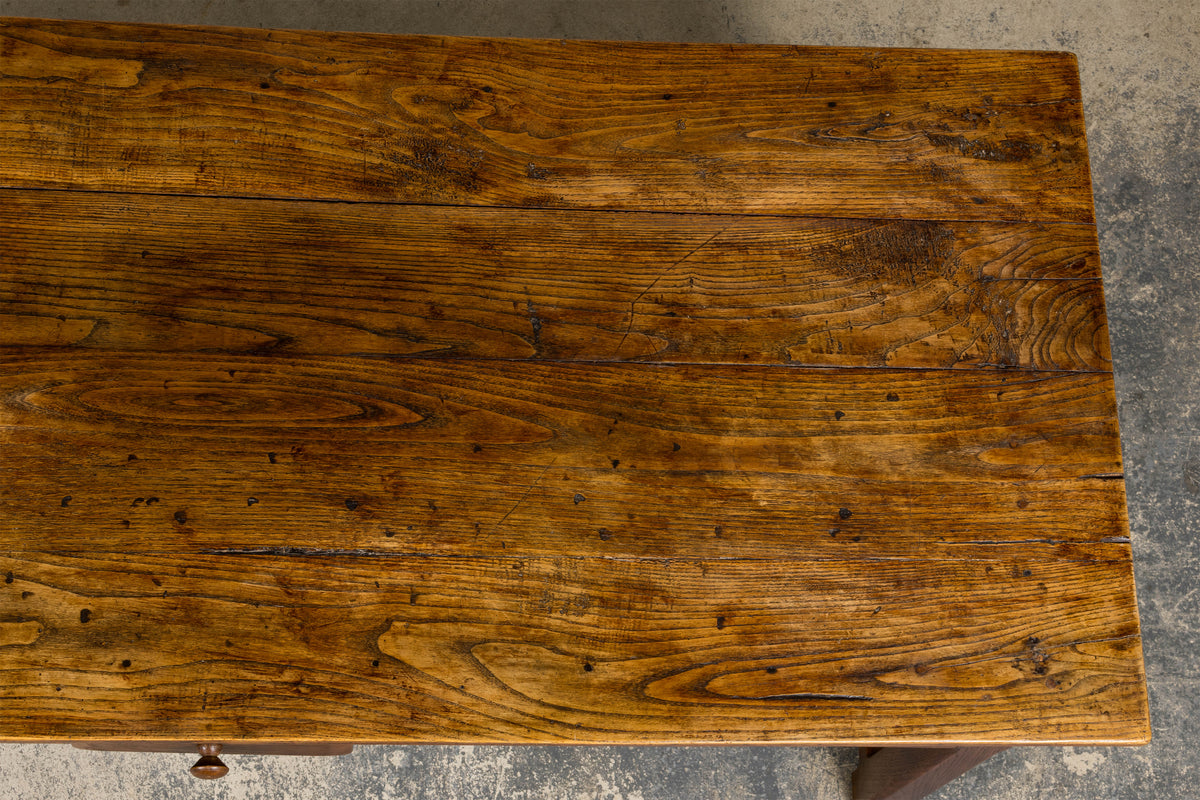 Early 19th Century French Provincial Farmhouse Mixed Wood Trestle Table