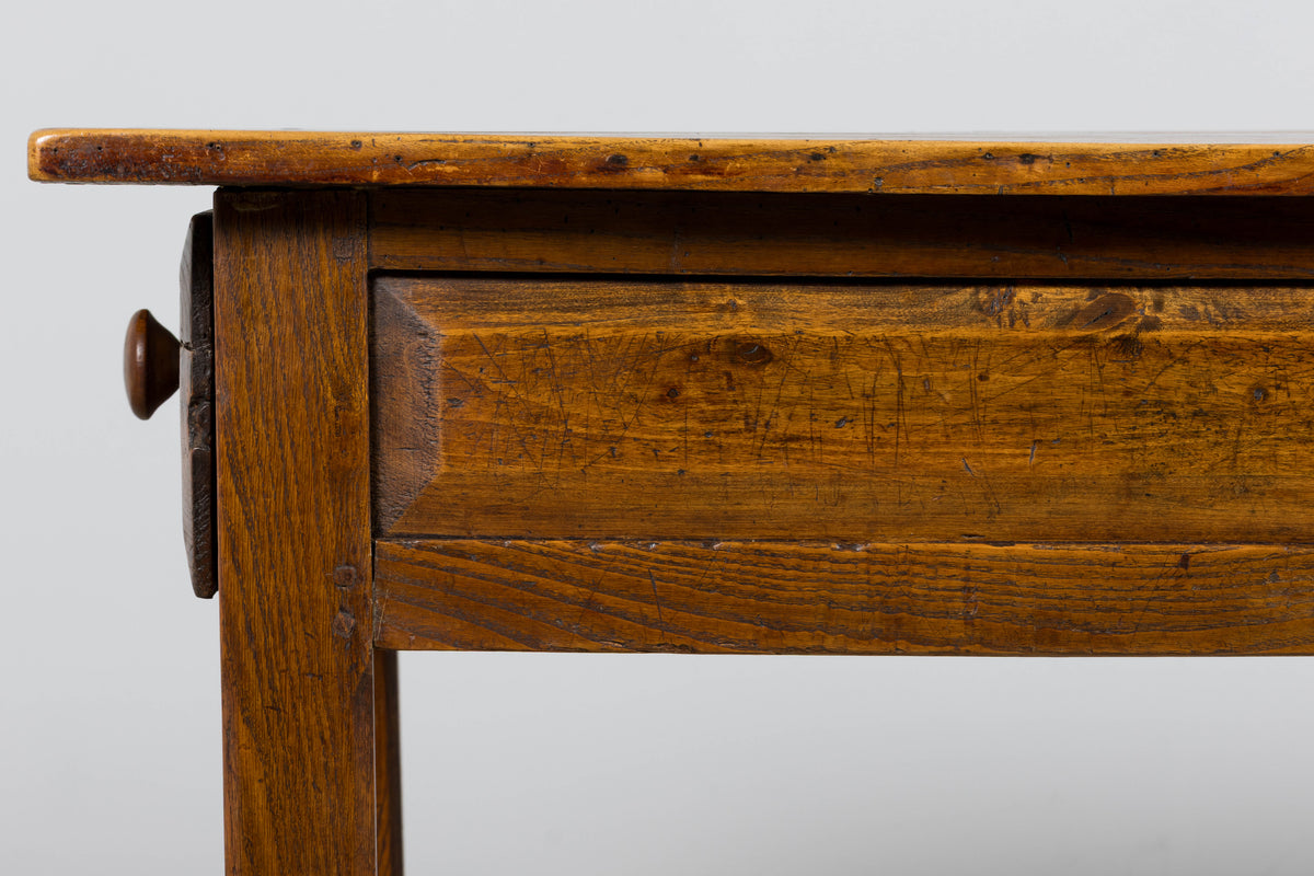 Early 19th Century French Provincial Farmhouse Mixed Wood Trestle Table