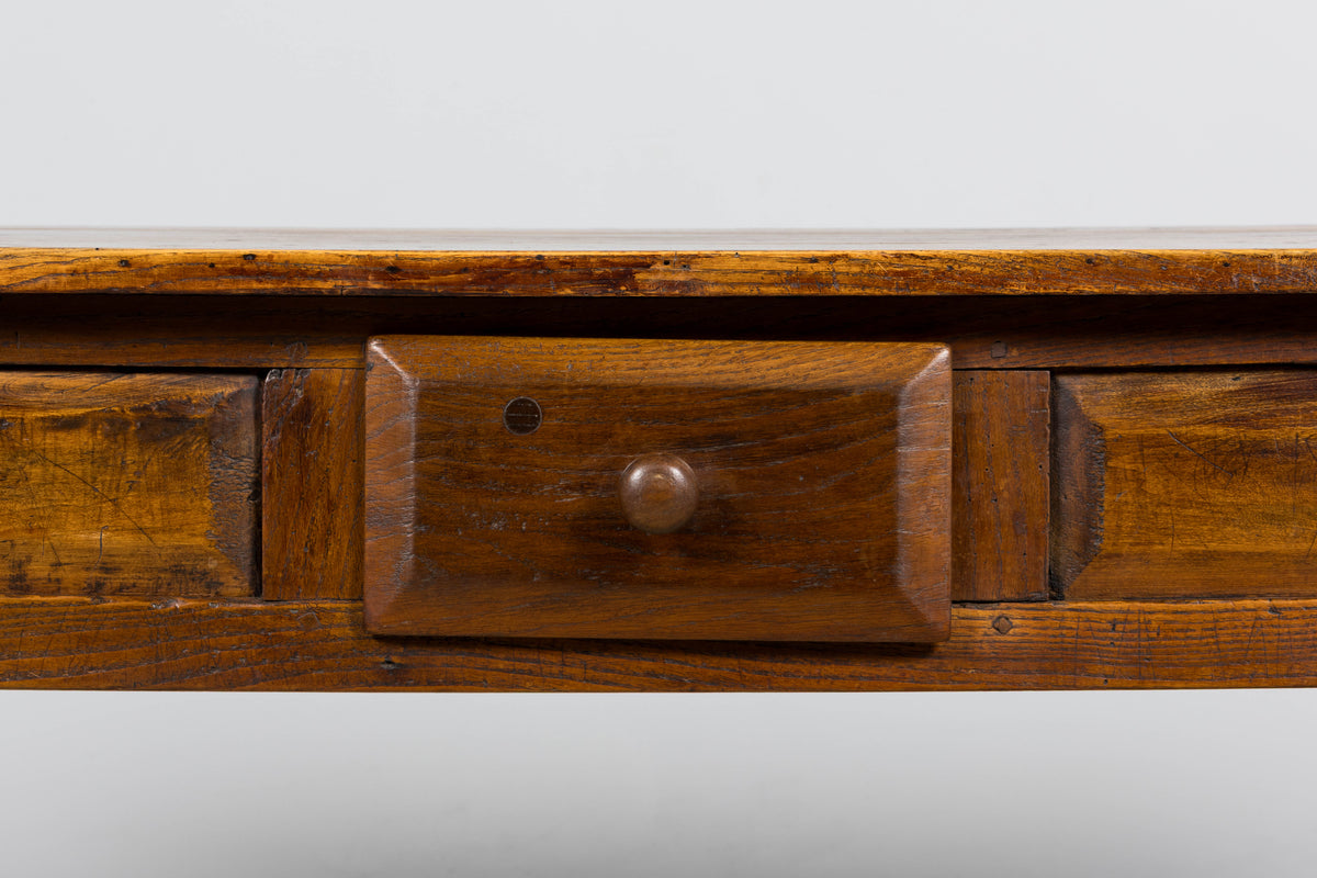 Early 19th Century French Provincial Farmhouse Mixed Wood Trestle Table