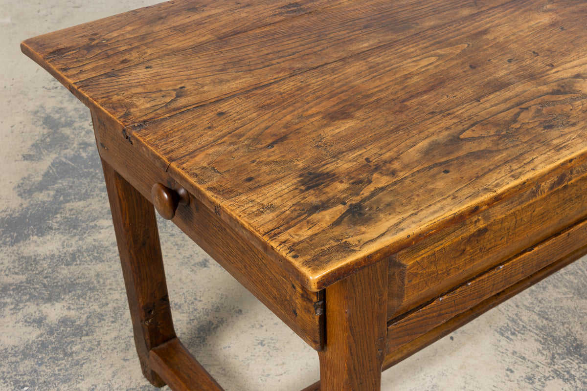 Early 19th Century French Provincial Farmhouse Mixed Wood Trestle Table