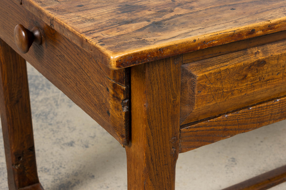 Early 19th Century French Provincial Farmhouse Mixed Wood Trestle Table