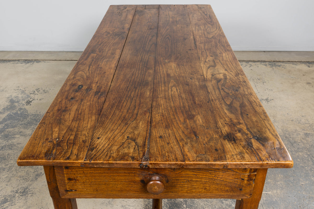 Early 19th Century French Provincial Farmhouse Mixed Wood Trestle Table