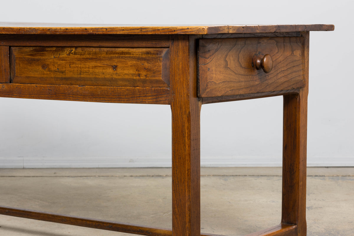 Early 19th Century French Provincial Farmhouse Mixed Wood Trestle Table