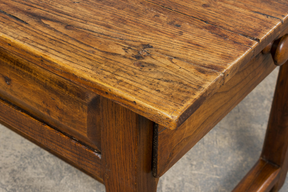 Early 19th Century French Provincial Farmhouse Mixed Wood Trestle Table