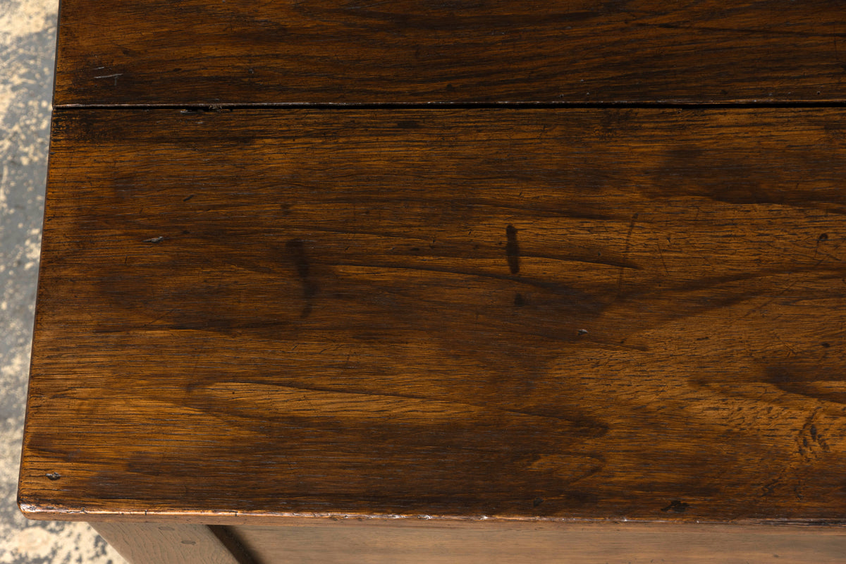 Early 19th Century Country French Provincial Oak Coffer Trunk