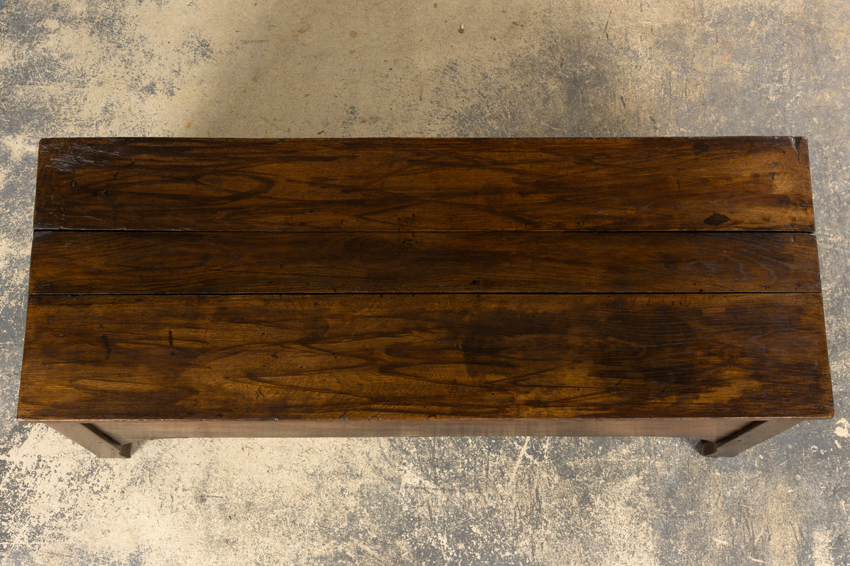 Early 19th Century Country French Provincial Oak Coffer Trunk