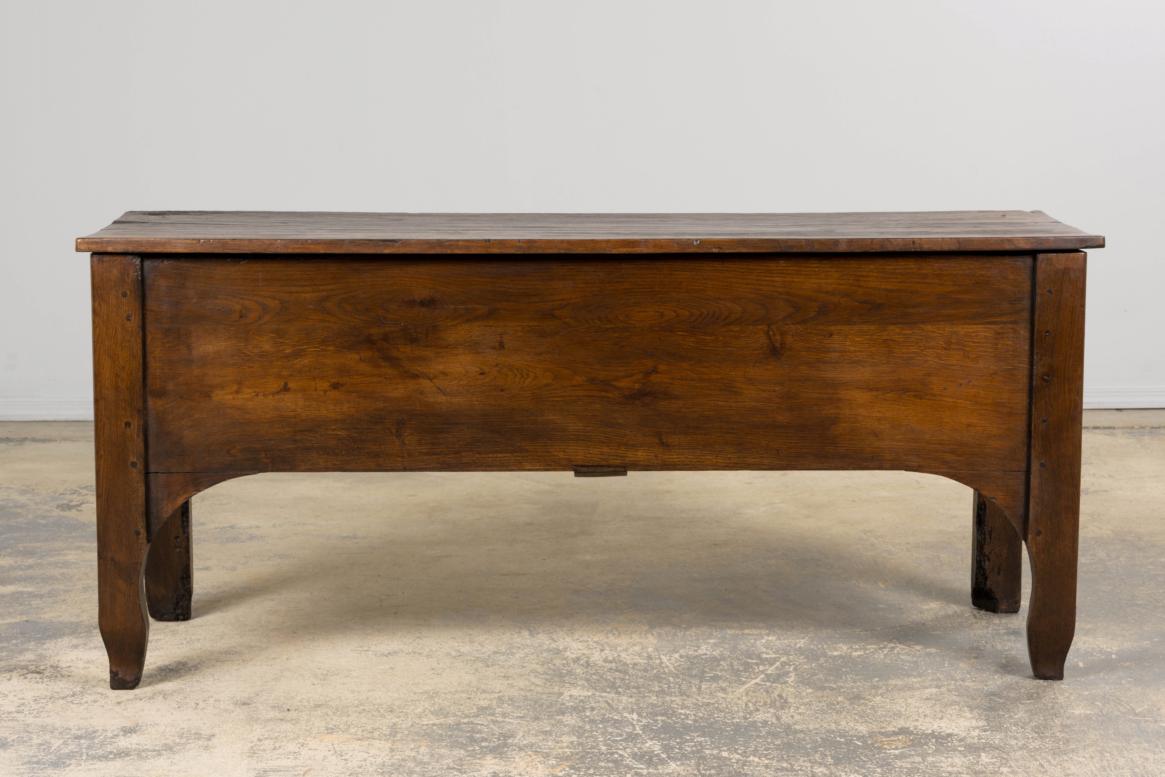 Early 19th Century Country French Provincial Oak Coffer Trunk