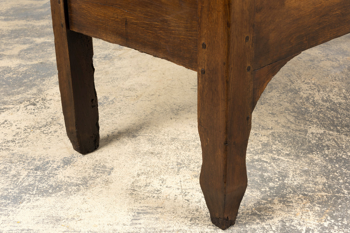 Early 19th Century Country French Provincial Oak Coffer Trunk
