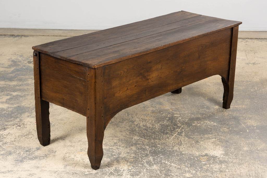 Early 19th Century Country French Provincial Oak Coffer Trunk