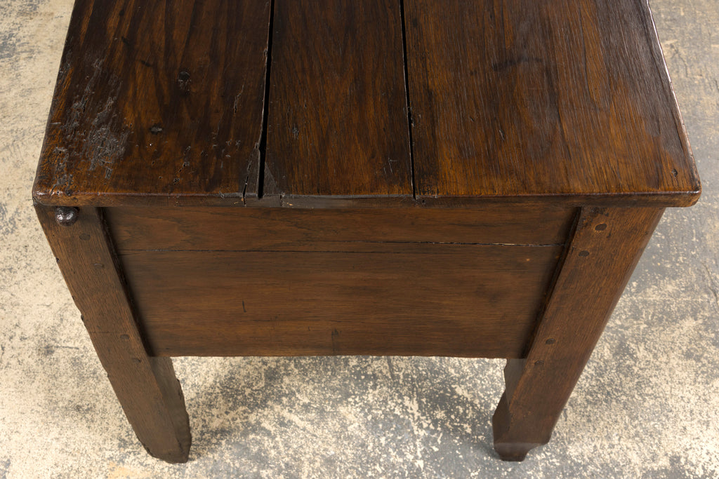 Early 19th Century Country French Provincial Oak Coffer Trunk