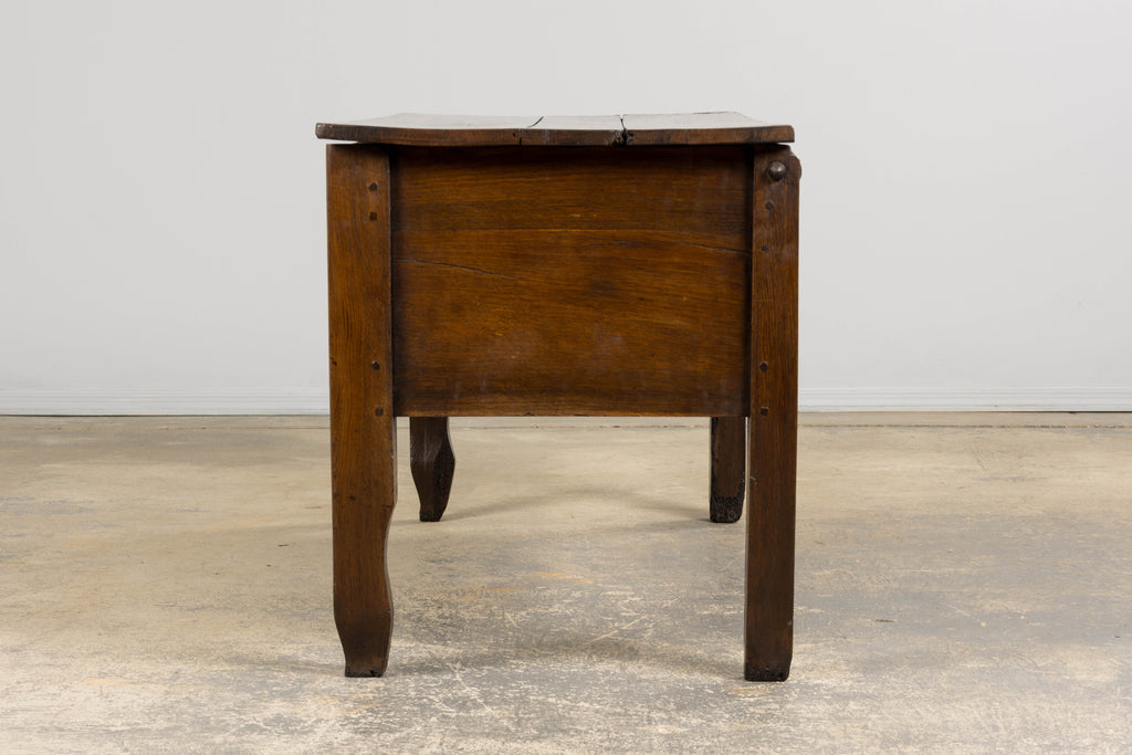 Early 19th Century Country French Provincial Oak Coffer Trunk