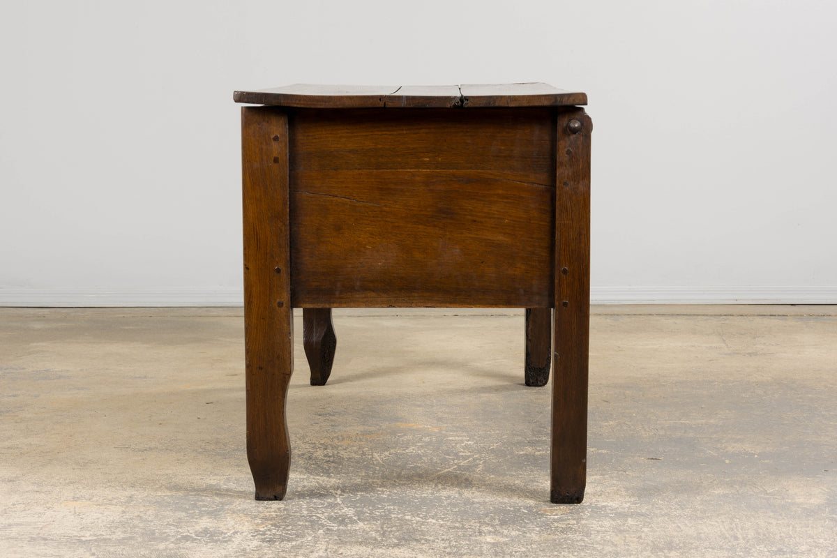 Early 19th Century Country French Provincial Oak Coffer Trunk
