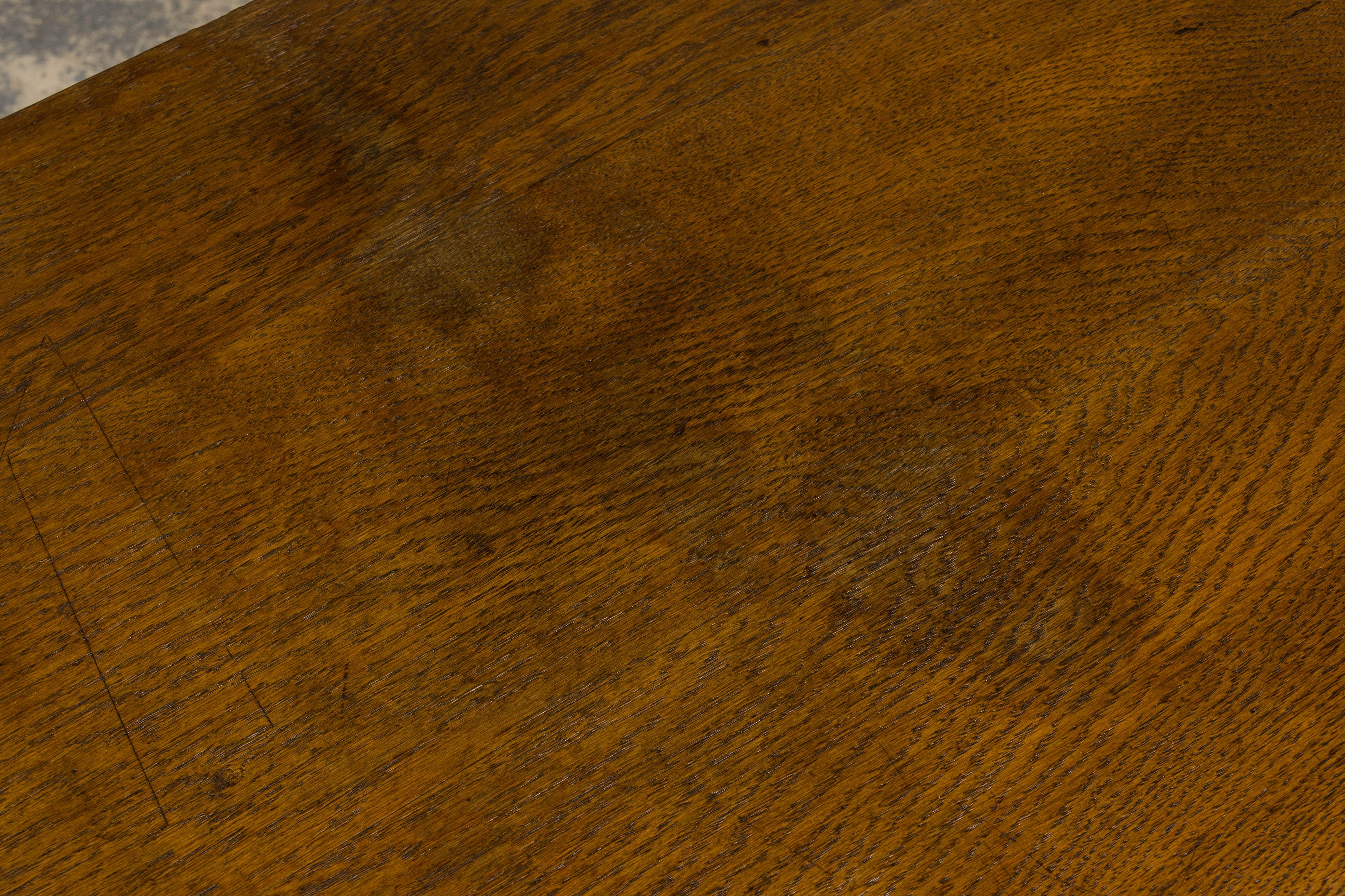 1940s Petite French Art Deco Oak Office Desk
