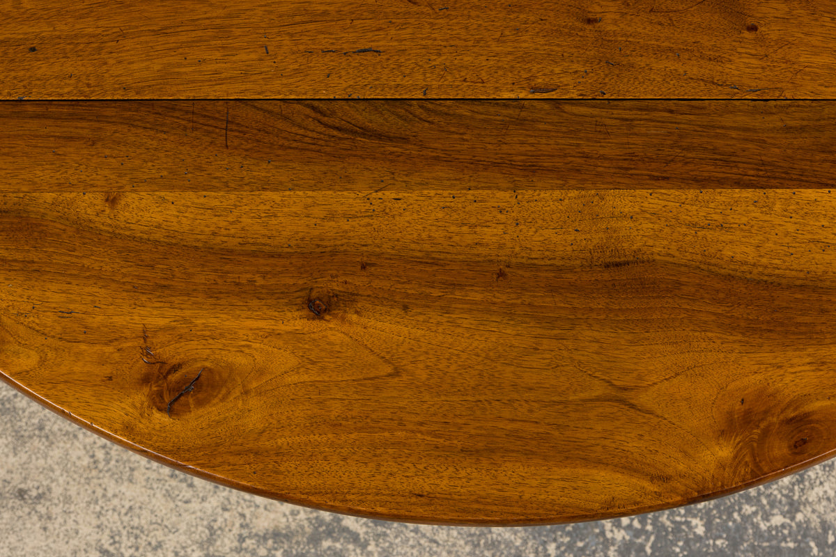 19th Century Country French Provincial Walnut Drop Leaf Table