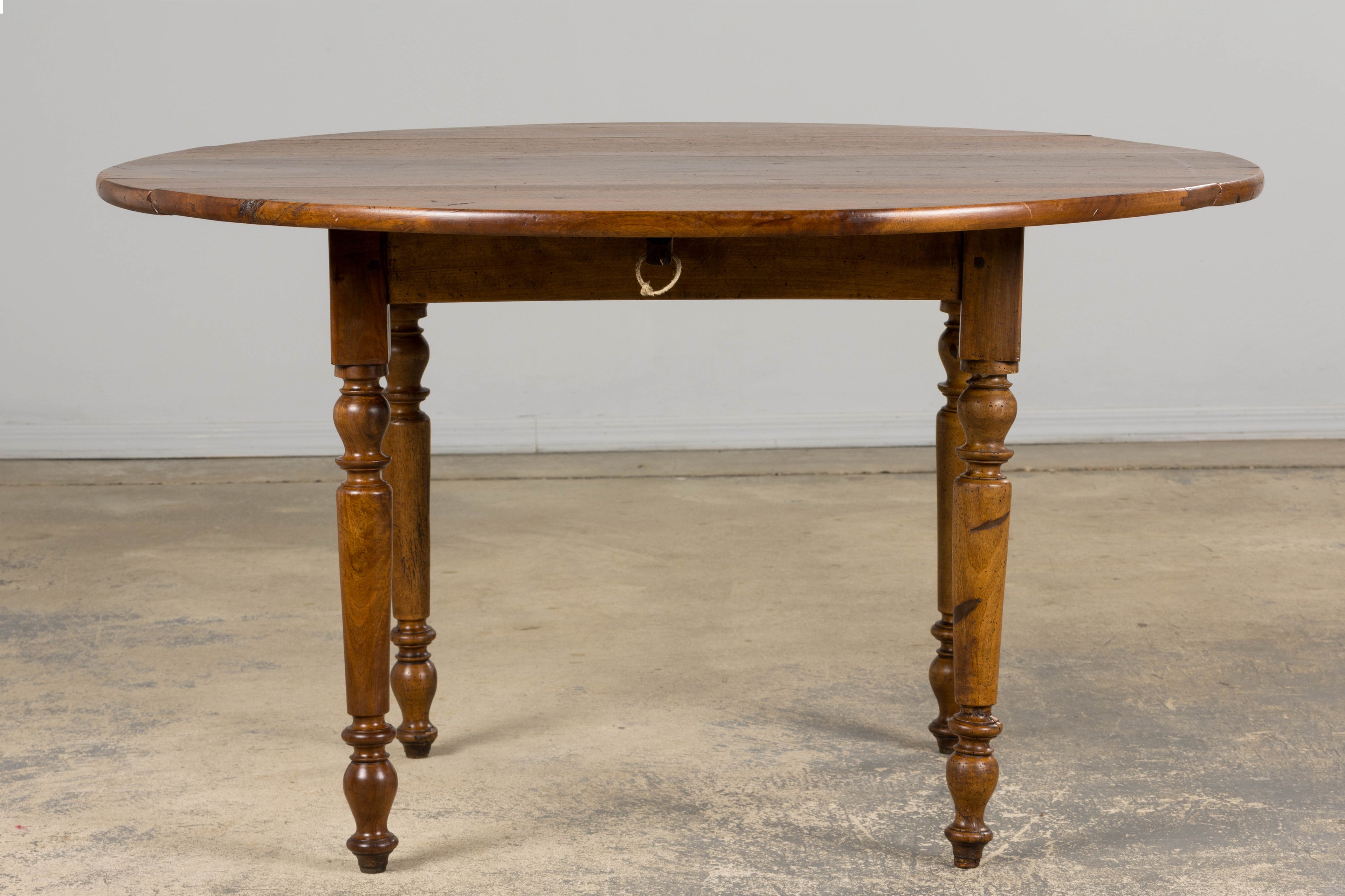 19th Century Country French Provincial Walnut Drop Leaf Table