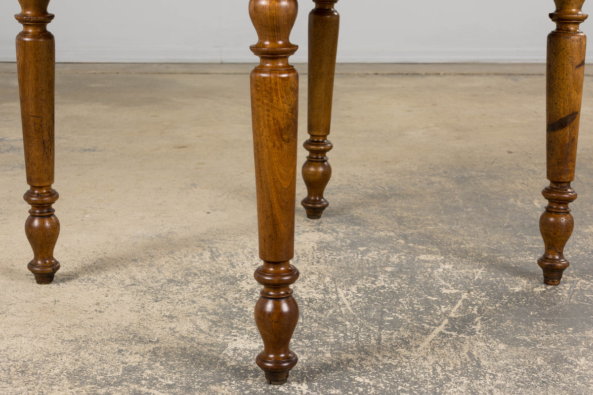19th Century Country French Provincial Walnut Drop Leaf Table