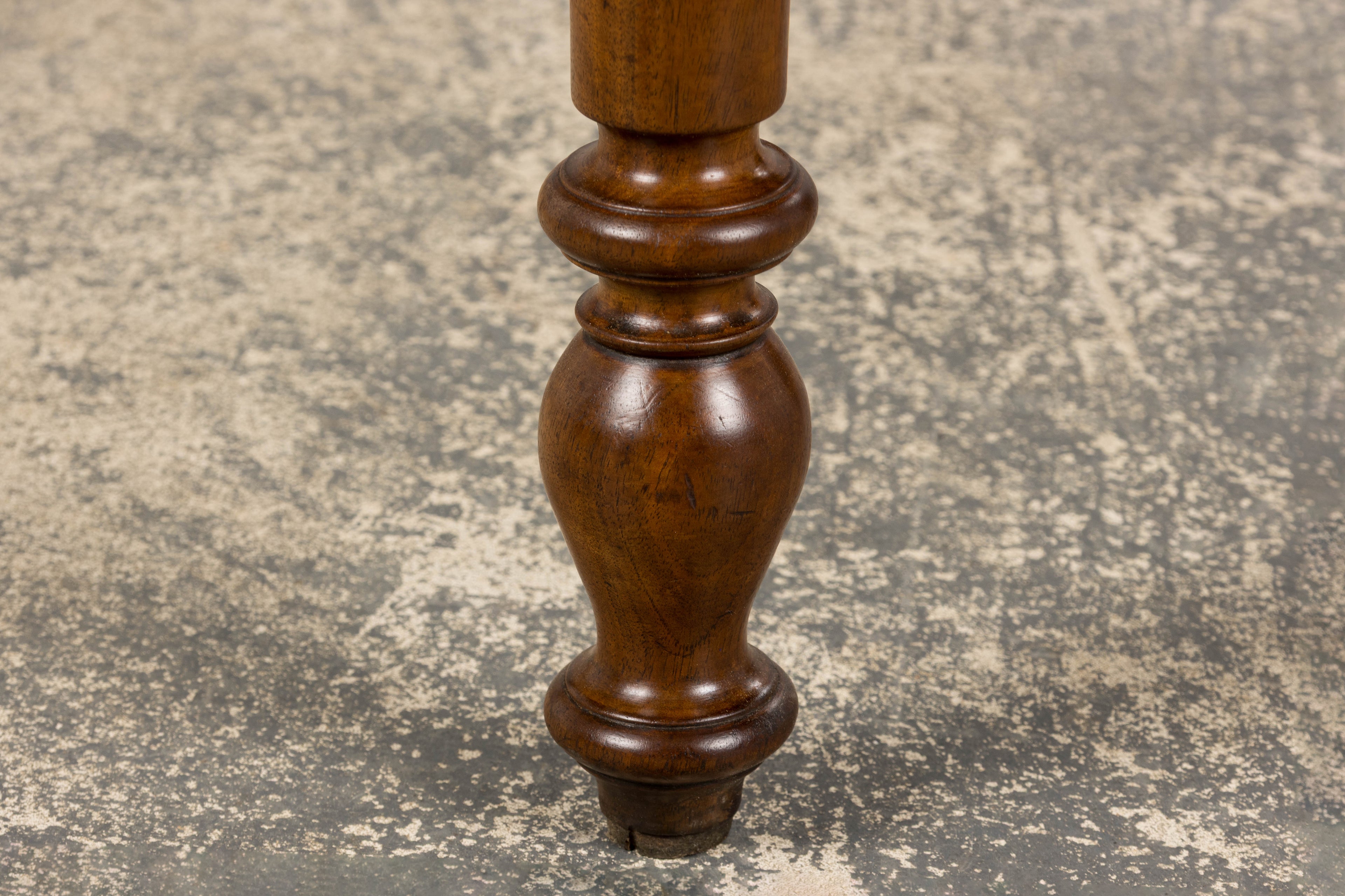 19th Century Country French Provincial Walnut Drop Leaf Table