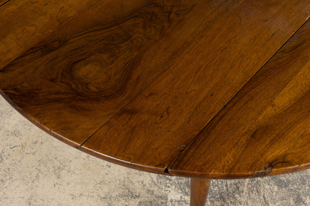 19th Century Country French Provincial Walnut Drop Leaf Table