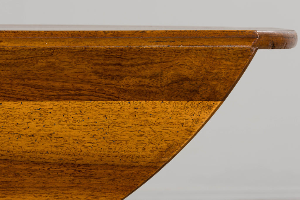 19th Century Country French Provincial Walnut Drop Leaf Table