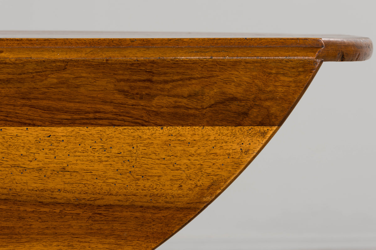 19th Century Country French Provincial Walnut Drop Leaf Table