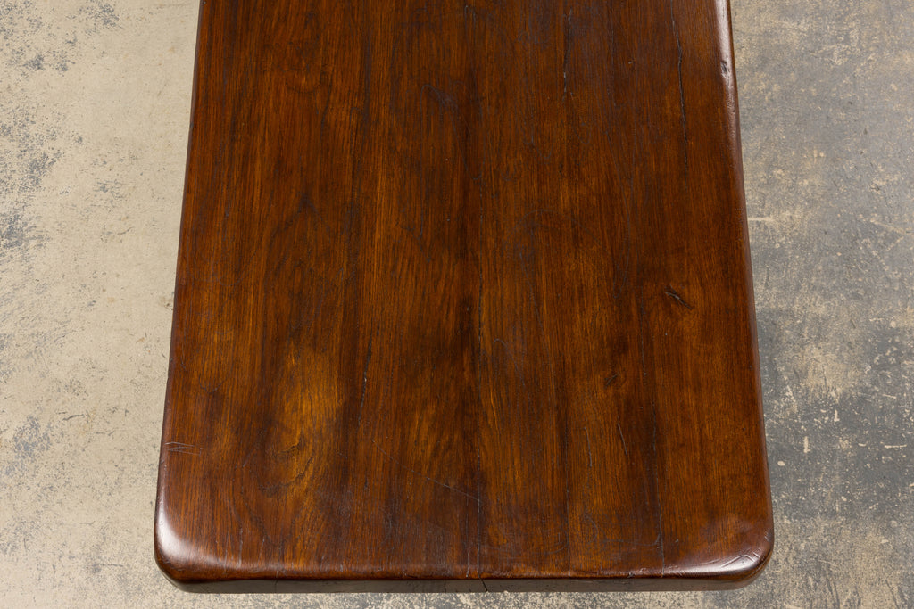 19th Century French Provincial Oak Farmhouse Trestle Dining Table