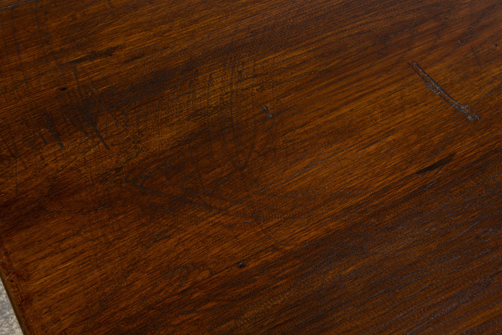 19th Century French Provincial Oak Farmhouse Trestle Dining Table