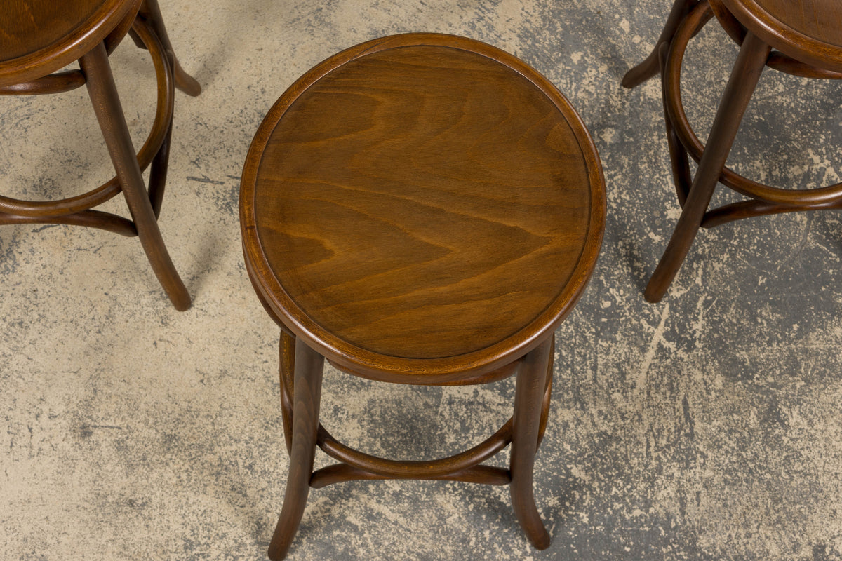 Vintage French Thonet Bentwood Barstools - Set of 6