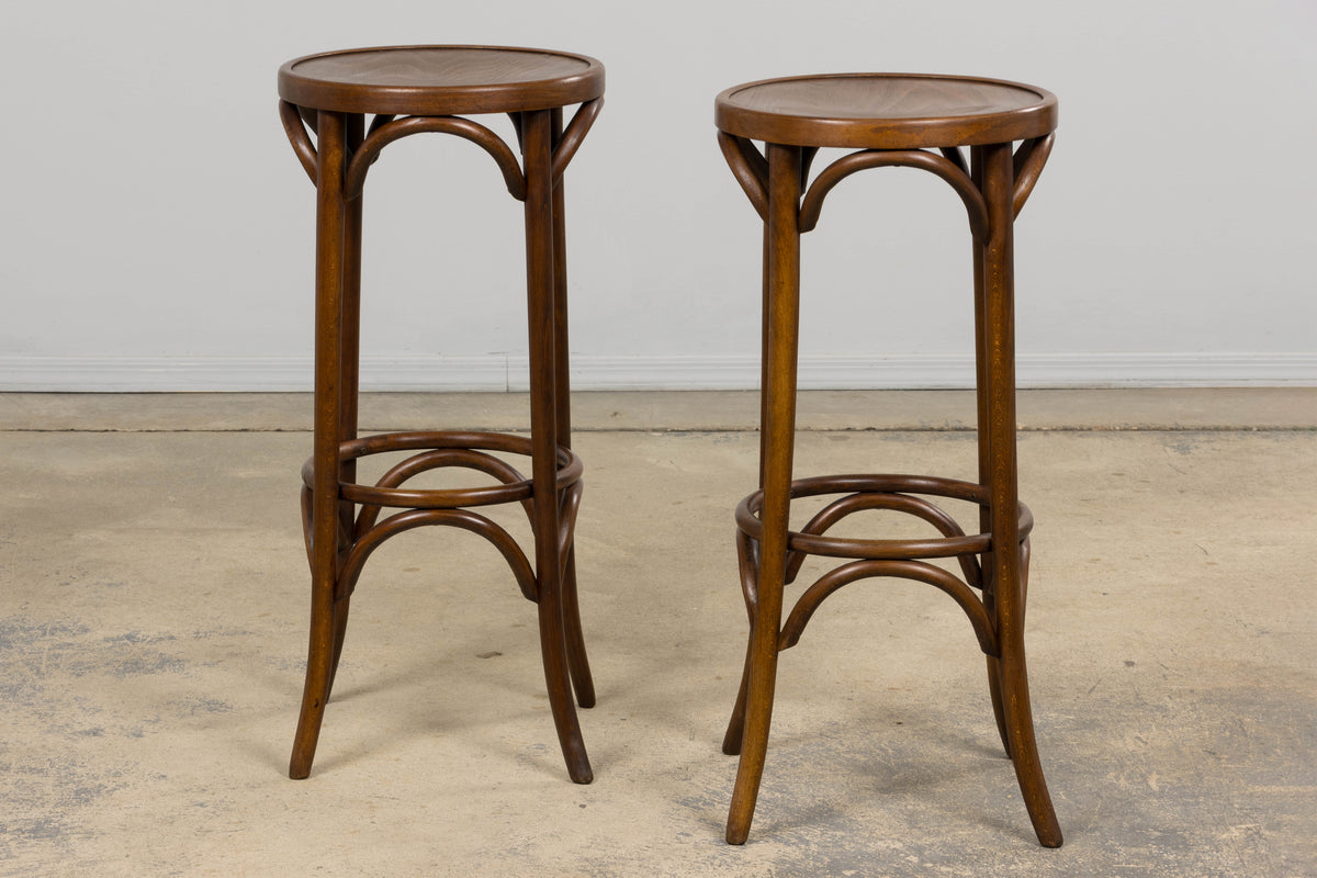 Vintage French Thonet Bentwood Barstools - Set of 6