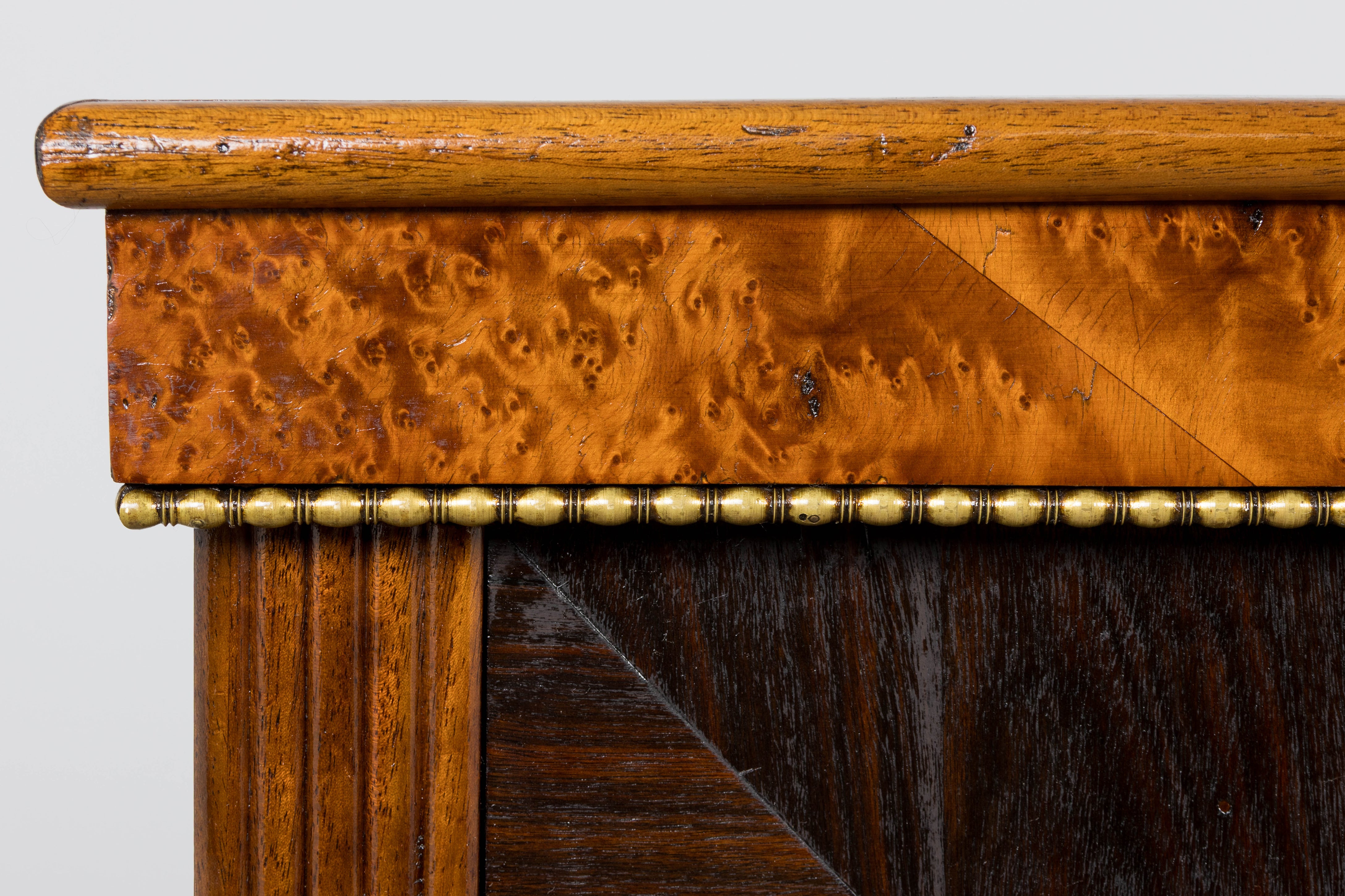 1920s French Art Deco Burl Walnut Full Size Bed Frame