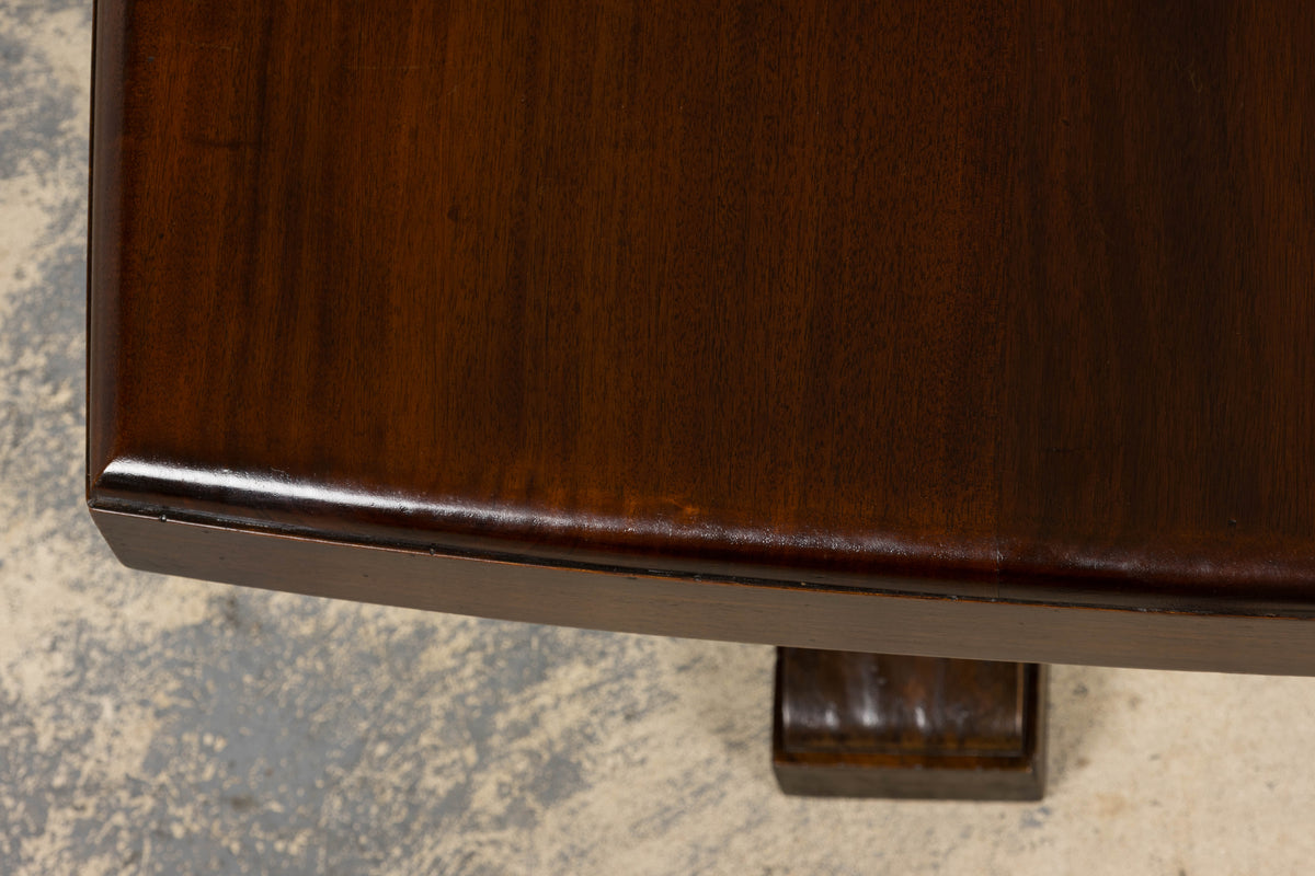 1930s French Art Deco Mahogany Console Table