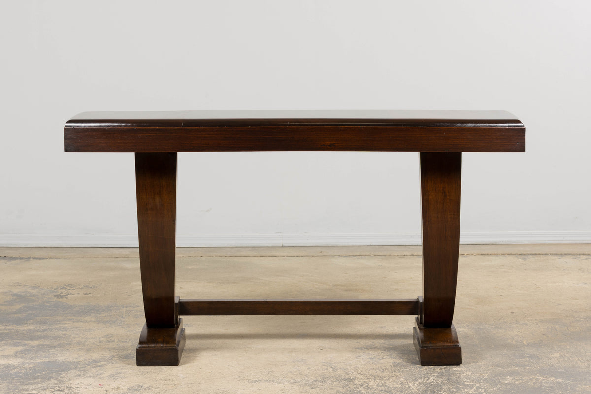 1930s French Art Deco Mahogany Console Table